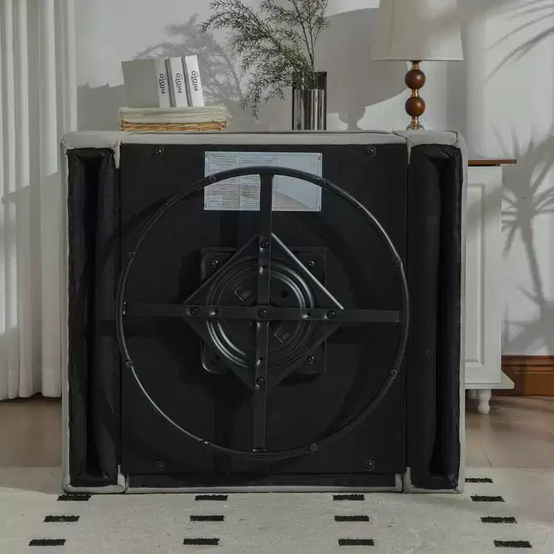 Fauteuil pivotant à 360° avec rangement dissimulé, fauteuil club une place avec oreiller pour salon, chambre, salle de lecture - ModernLuxe