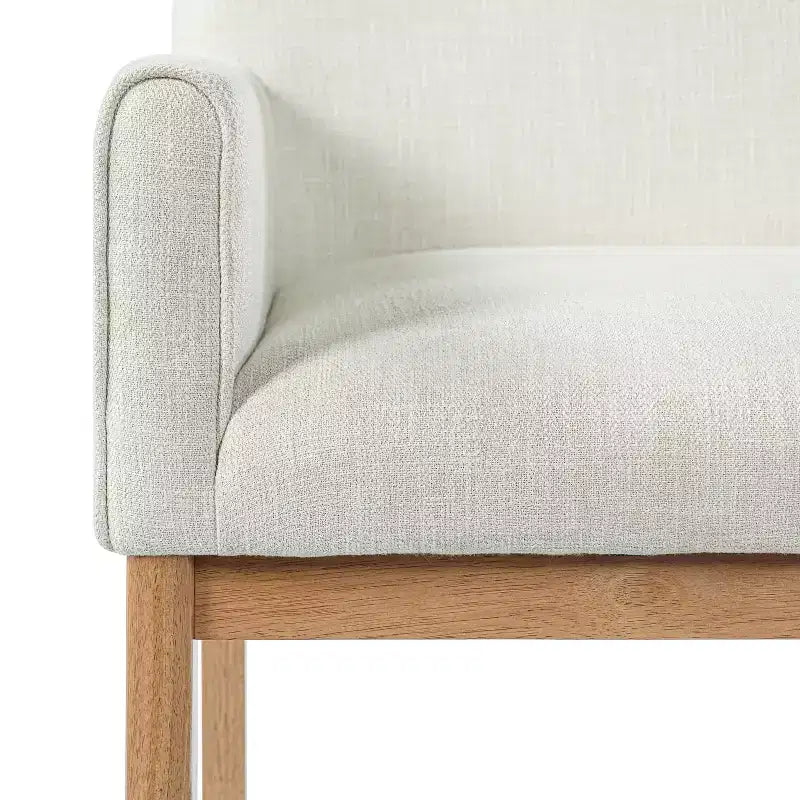Christopher Knight Home Laure, chaises de salle à manger modernes en bois d'hévéa et tissu avec accoudoirs (lot de 2)
