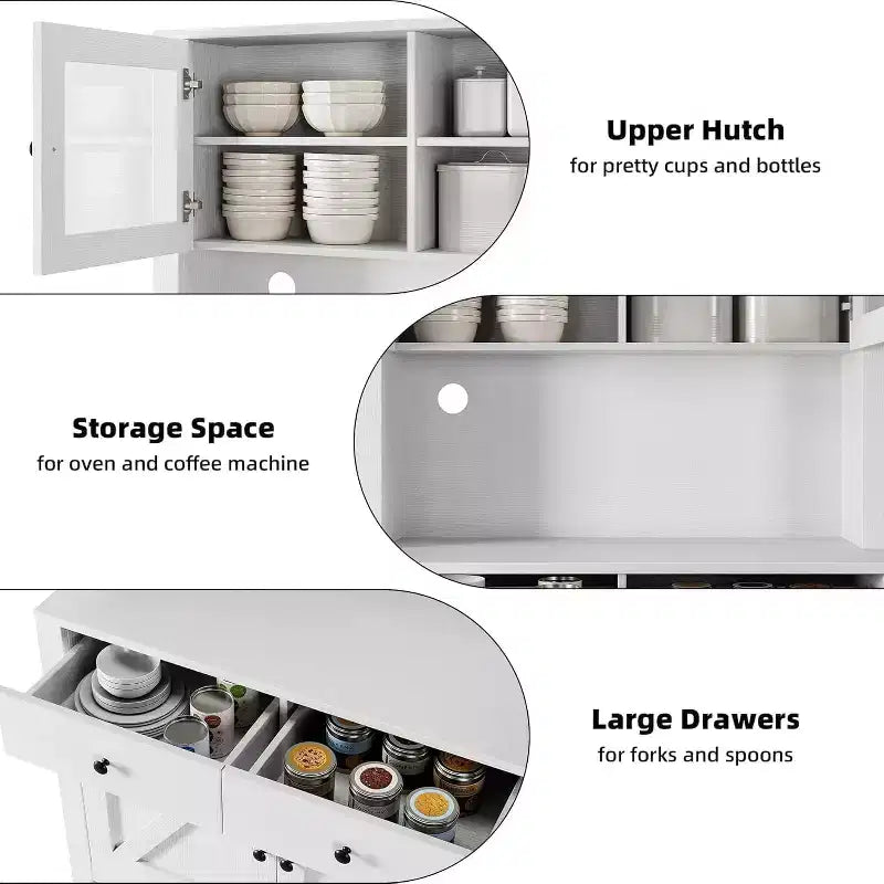 Meuble de rangement de cuisine GustoWave avec étagères
