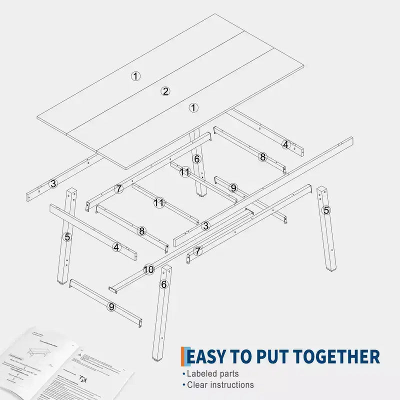 Table de salle à manger de 180 cm pour 6-8 personnes, grande table rectangulaire industrielle avec plateau en bois et pieds en métal pour cuisine et salle à manger, grise