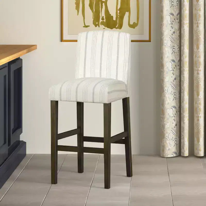 Tabouret de bar à dossier incurvé 29" - HomePop