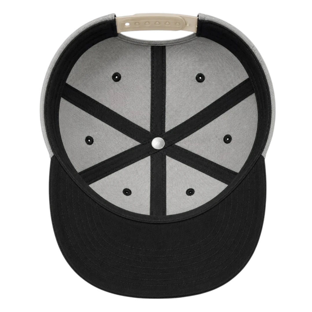 Capifi Classic Two Tone Snapback Cap – Grey Flat Brim Cap