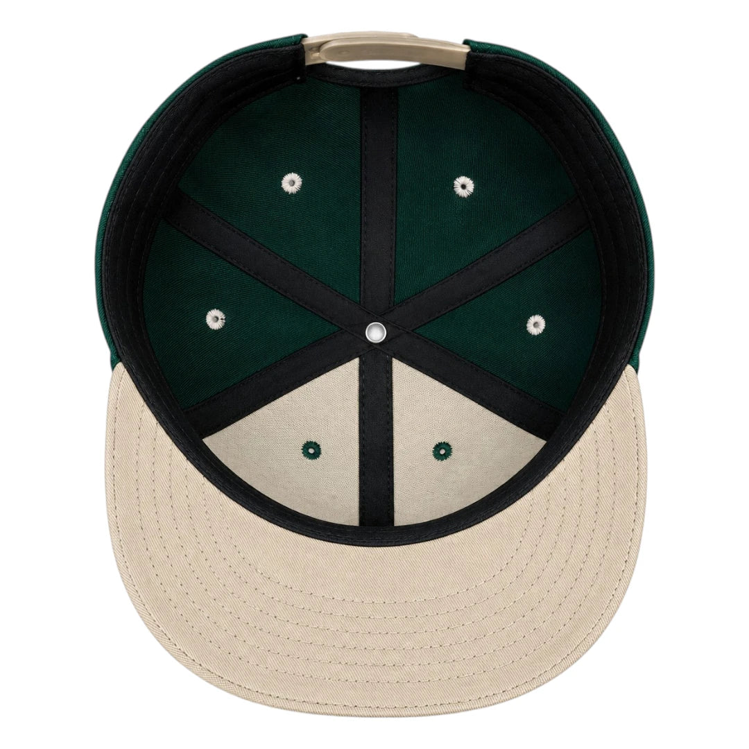 Capifi Two Tone Snapback Cap – Green Flat Brim Cap