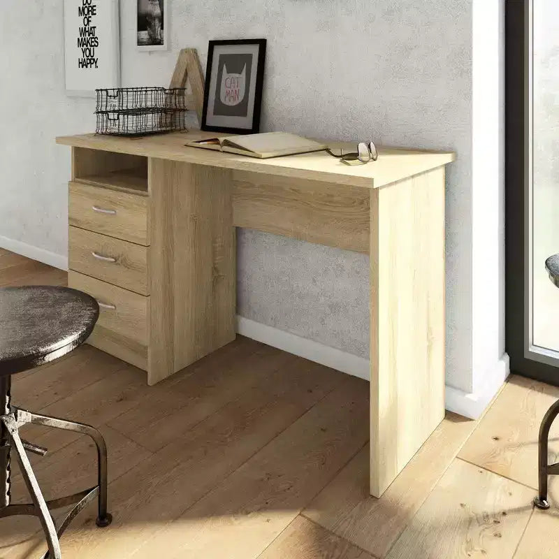 Tvilum, Bureau Whitman avec 3 tiroirs, Chêne Structuré