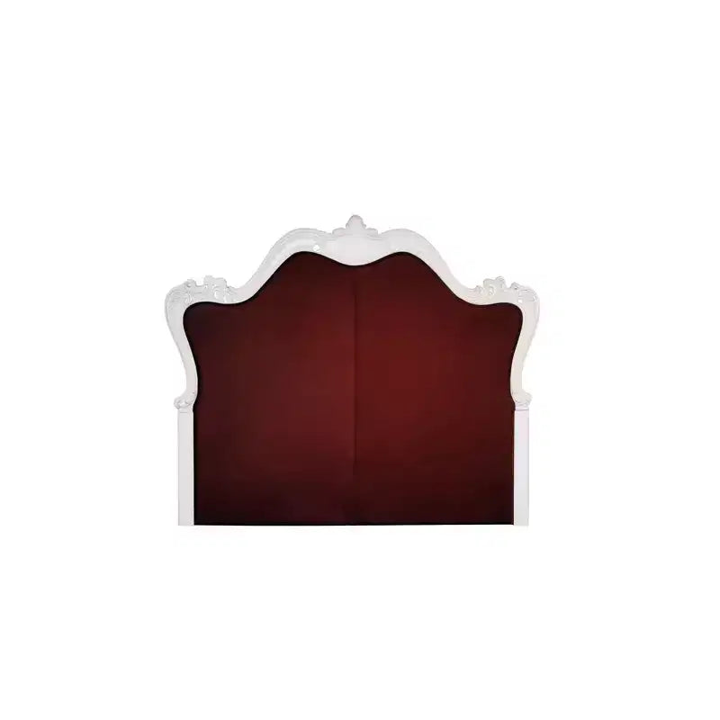 Lit California King Size Versailles II 102" Gris Vintage Cuir Synthétique Gris Vintage & Blanc Os - Meubles Acme