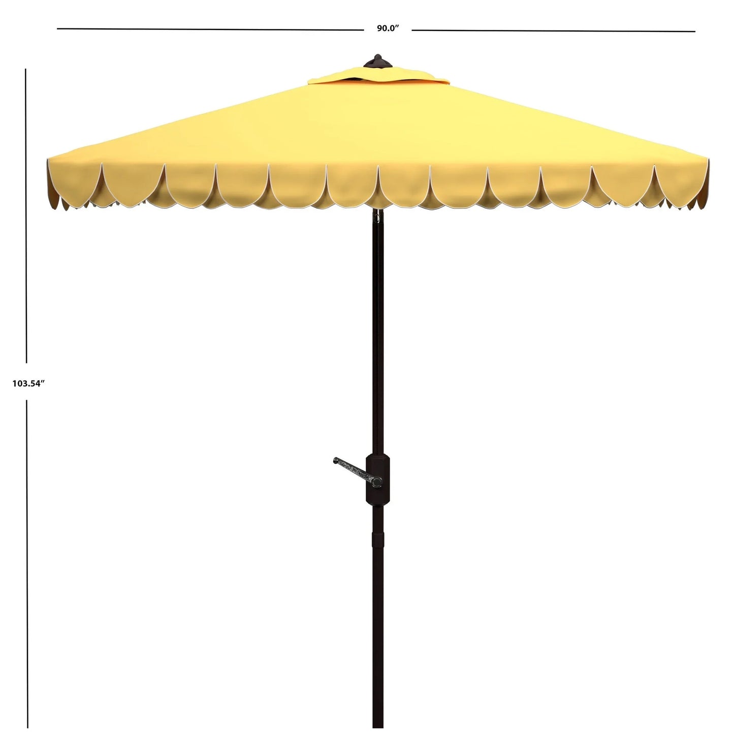 Parasol déporté double toit 274 cm avec cantonnière Kjerstin SAFAVIEH Outdoor