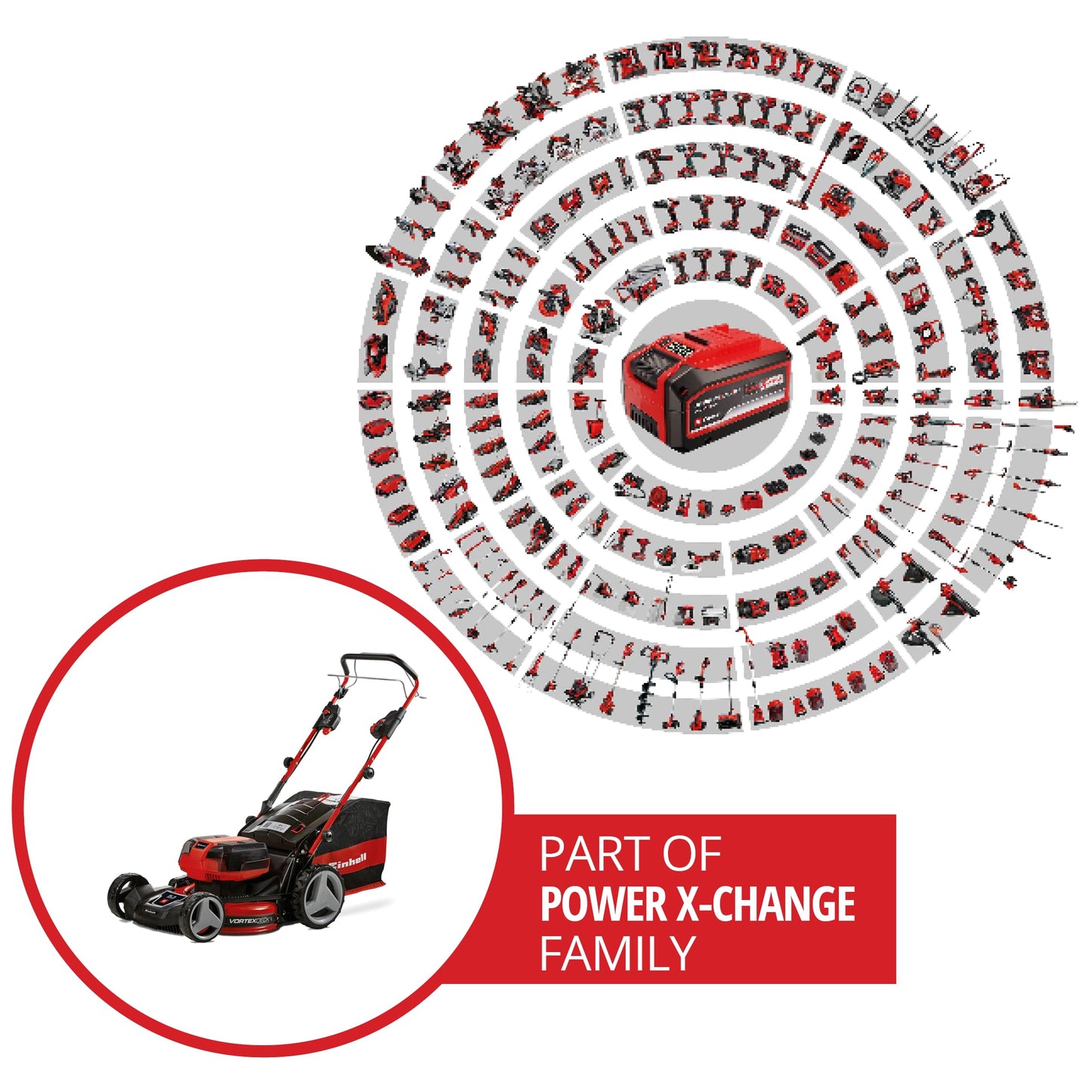 Einhell Professional Tondeuse à gazon sans fil GP-CM 36/47 S HW Li Power X-Change (36V, 47 cm largeur de coupe, autotractée, moteur sans charbon) Livr