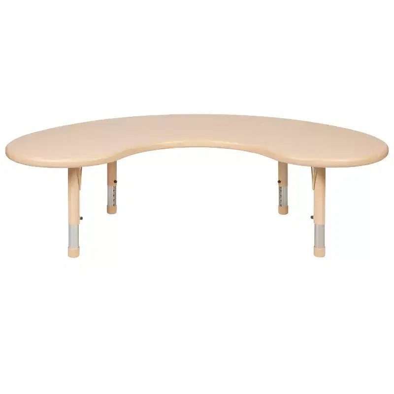 Table d'activités réglable en hauteur en plastique demi-lune Emma et Oliver 35 po larg. x 65 po long.