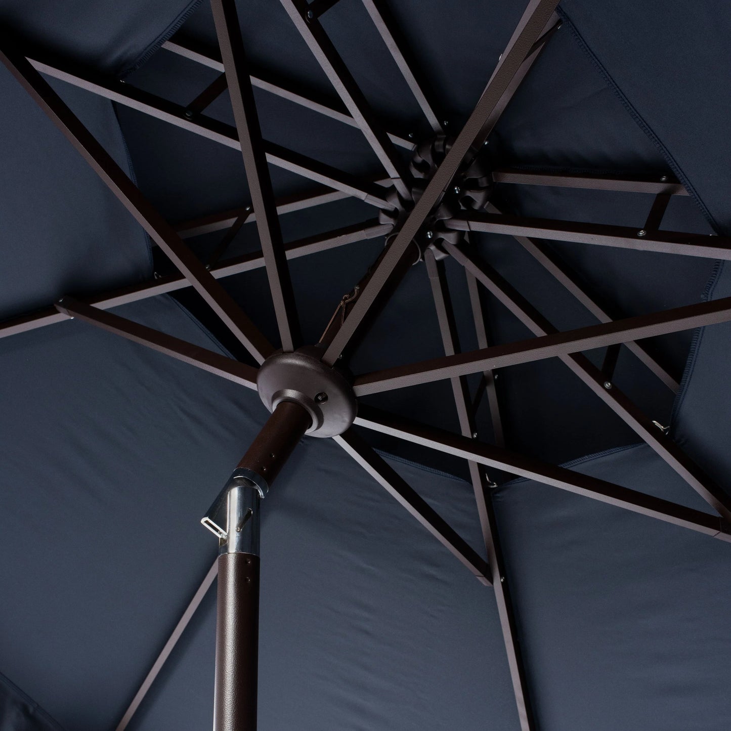 Parasol déporté double toit 274 cm avec cantonnière Kjerstin SAFAVIEH Outdoor