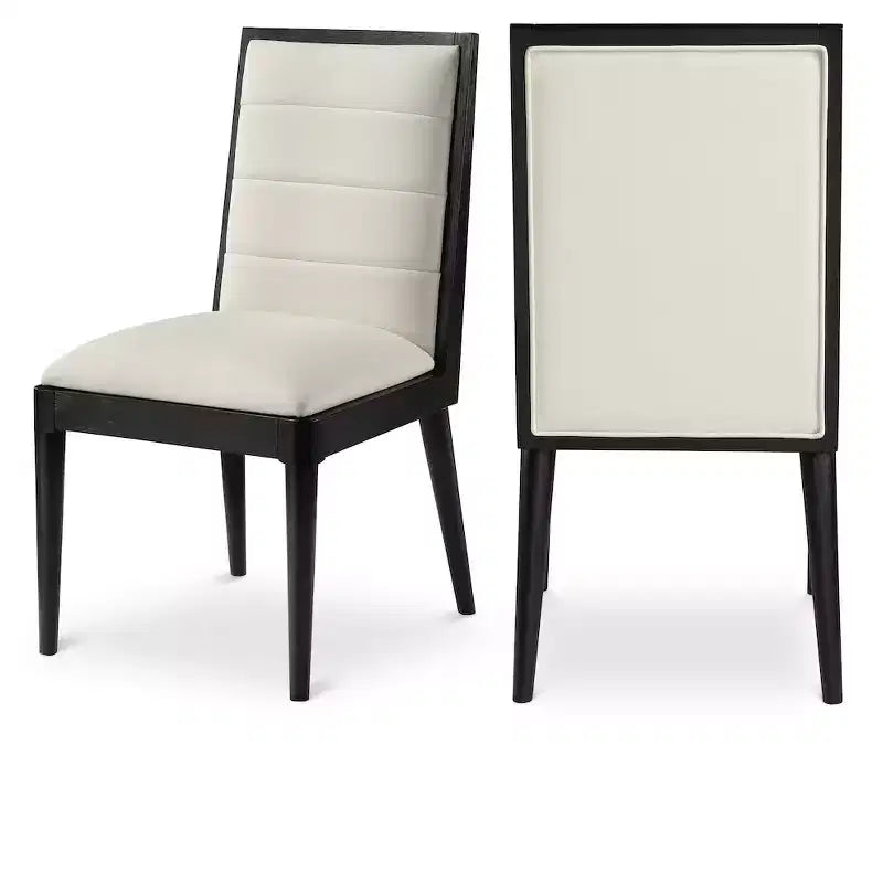 Meridian Furniture, Chaises de salle à manger Bristol en cuir végétalien, Lot de 2