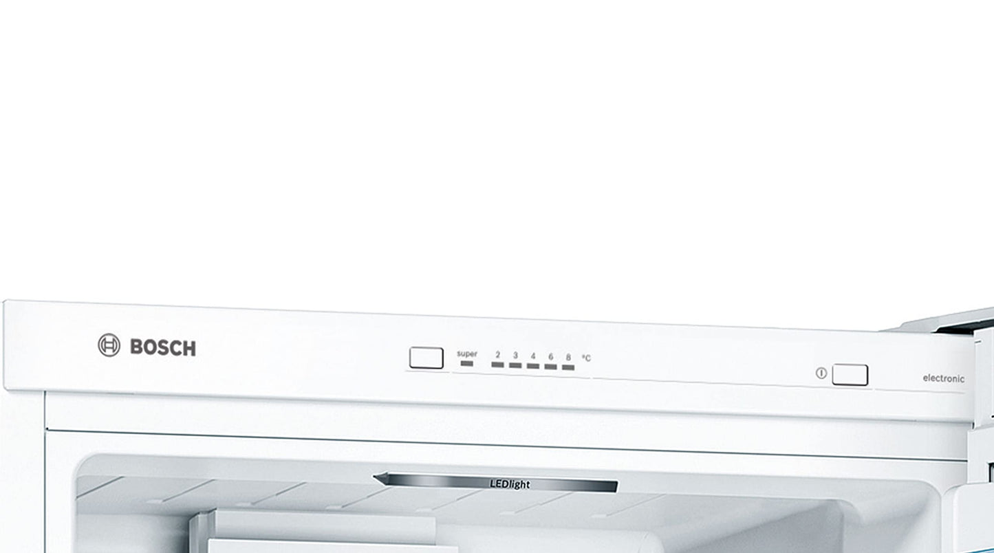 Bosch KGV36VWEAS Série 4, Réfrigérateur combiné pose-libre - 308 L - H 186 X L 60 cm - Blanc