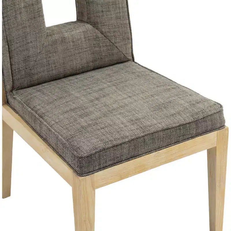 Meridian Furniture, Chaises de salle à manger Gwendolyn en tissu texturé lin, lot de 2