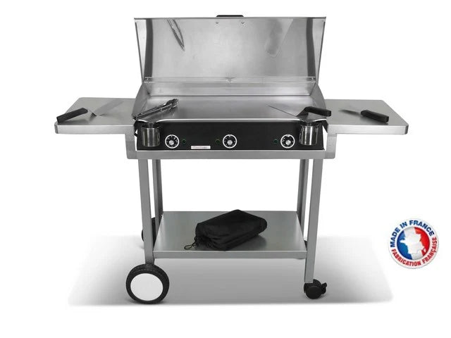Pack plancha électrique  Lux 830 Carbon - Chariot Monceau Planchaelec