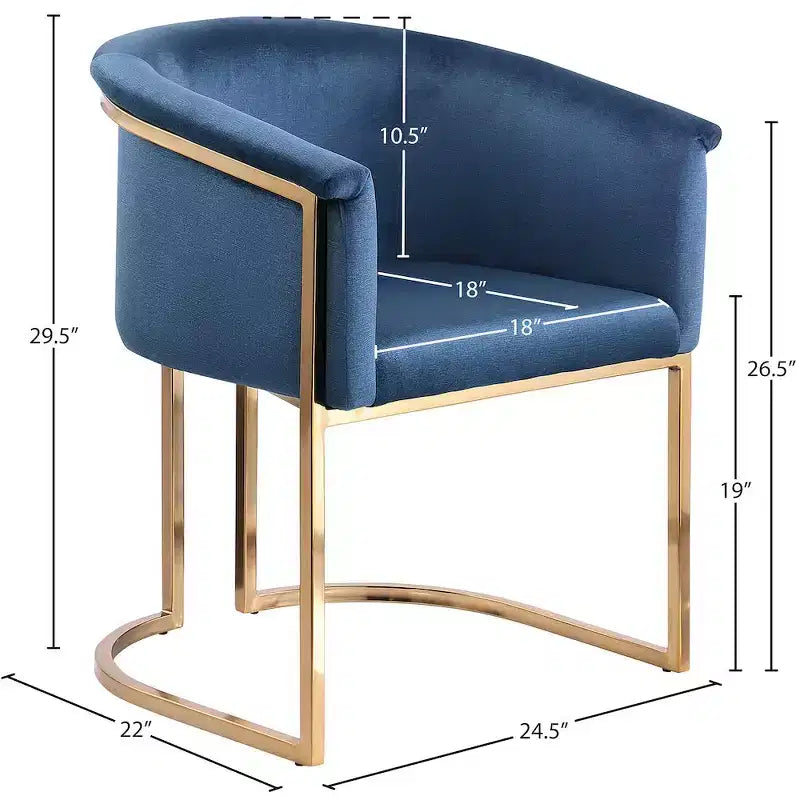 Meridian Furniture, Chaise de salle à manger Tierra en velours