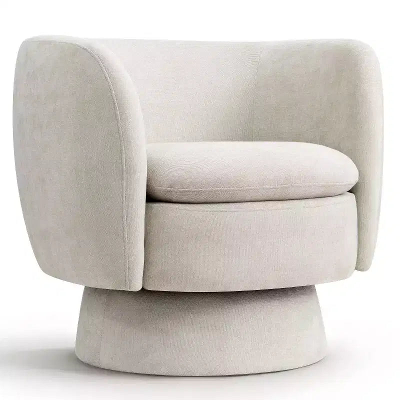 Lot de 2 fauteuils pivotants modernes avec revêtement en tissu, fauteuil lounge pivotant à 360° pour salon, chambre à coucher - Panipeachy