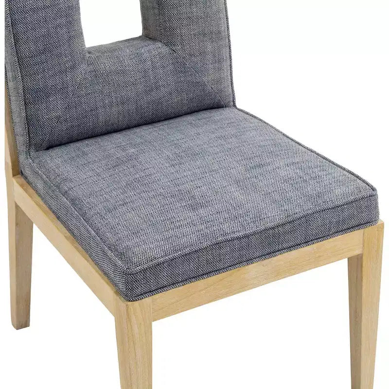 Meridian Furniture, Chaises de salle à manger Gwendolyn en tissu texturé lin, lot de 2
