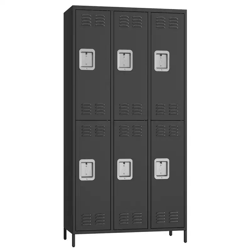 Casier de rangement à 6 portes pour employés de bureau, casier de rangement en métal à combinaison, casier en métal verrouillable pour employés avec porte, casiers de rangement industriels