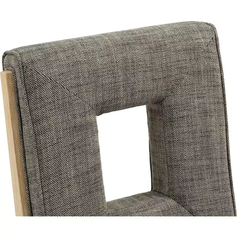 Meridian Furniture, Chaises de salle à manger Gwendolyn en tissu texturé lin, lot de 2