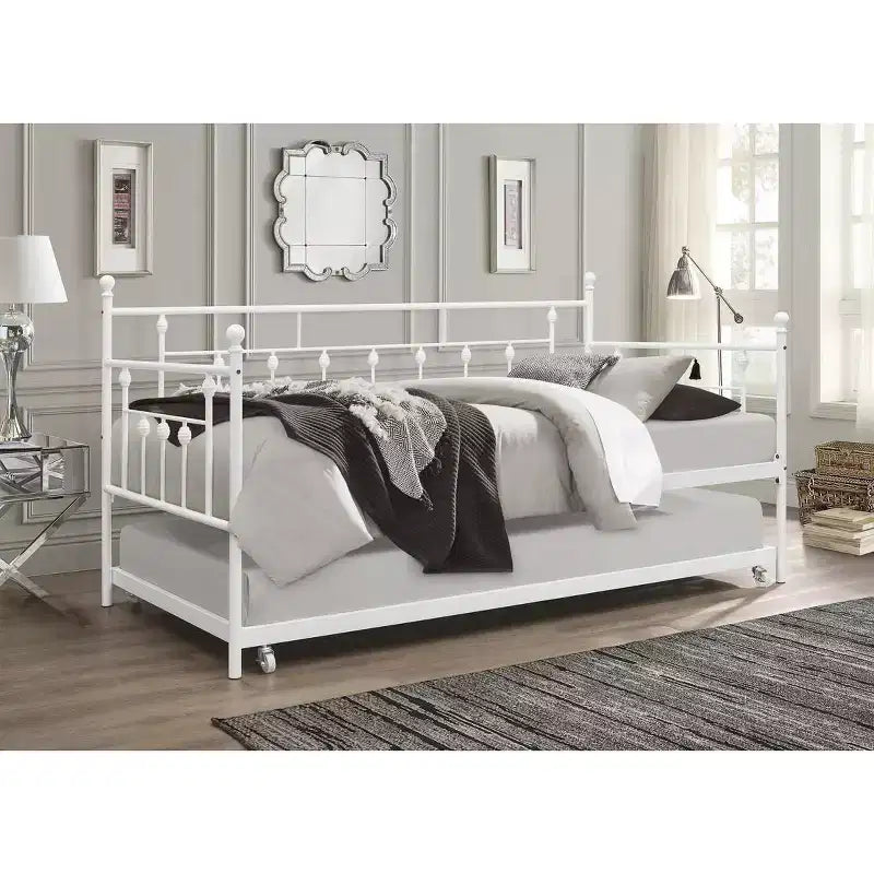 Lit de repos double Richland Home Design avec lit gigogne