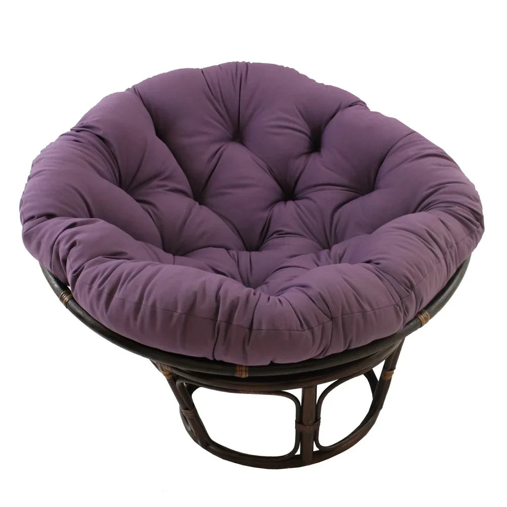 Fauteuil Papasan en rotin Bali 42 po avec coussin en sergé