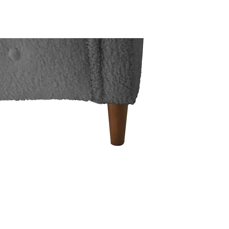 Banc de rangement pour chambre, bout de lit, accoudoirs roulés, canapé ottoman en velours, long banc