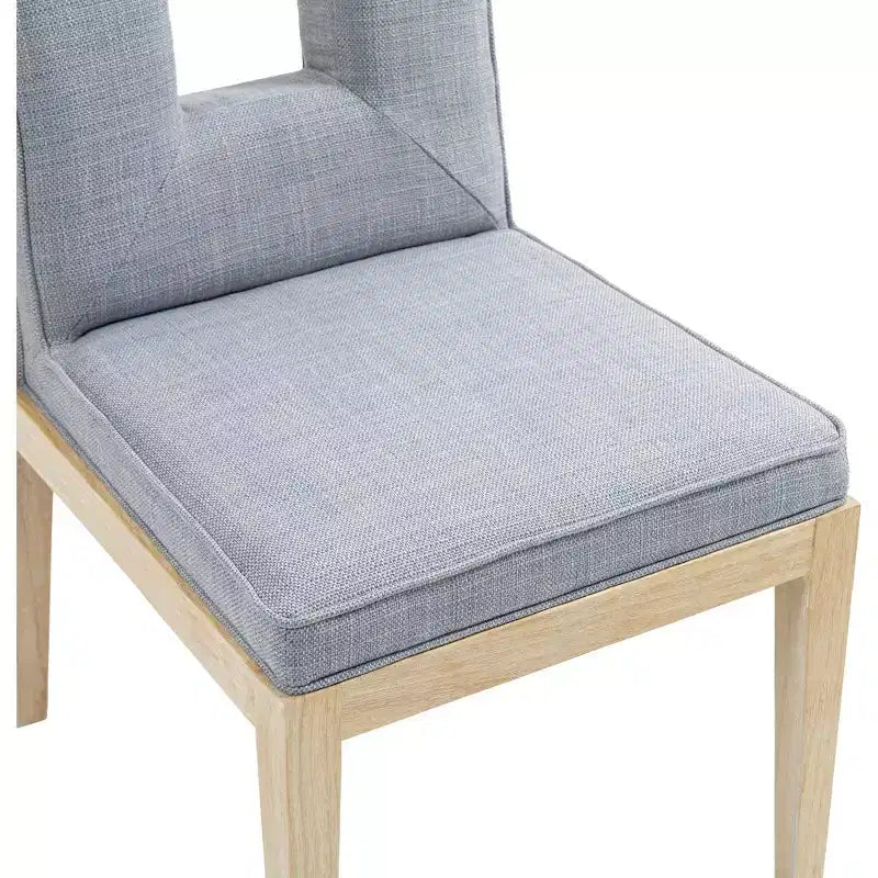 Meridian Furniture, Chaises de salle à manger Gwendolyn en tissu texturé lin, lot de 2