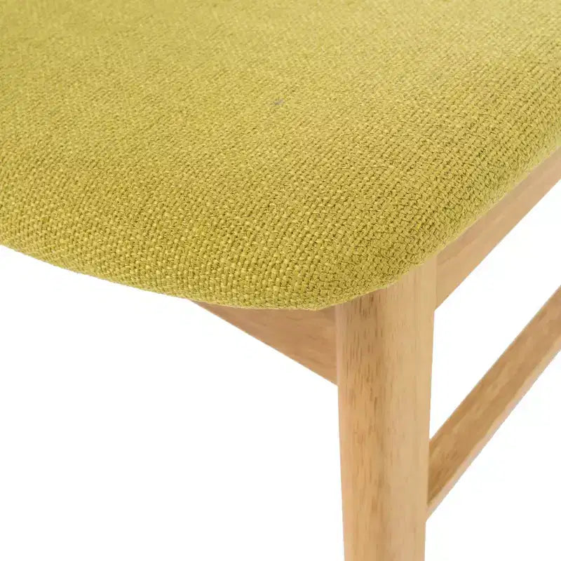 Chaises de salle à manger GDFStudio Toranto en bois d'hévéa et tissu d'inspiration Mid-Century (Lot de 2)