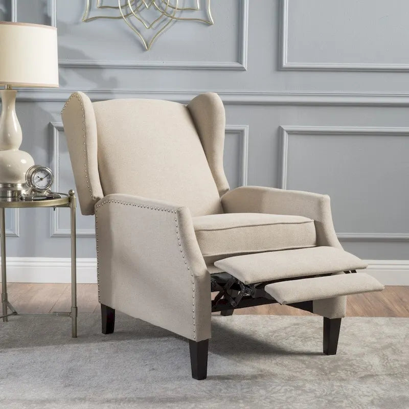 Fauteuil inclinable à dossier haut, rembourré, style classique, pour salon