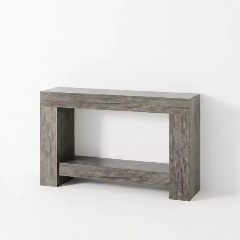 Console 2 niveaux pour salon et entrée, grande table de canapé avec rangement, table d'entrée de couloir, longue table d'entrée pour l'organisation de la décoration