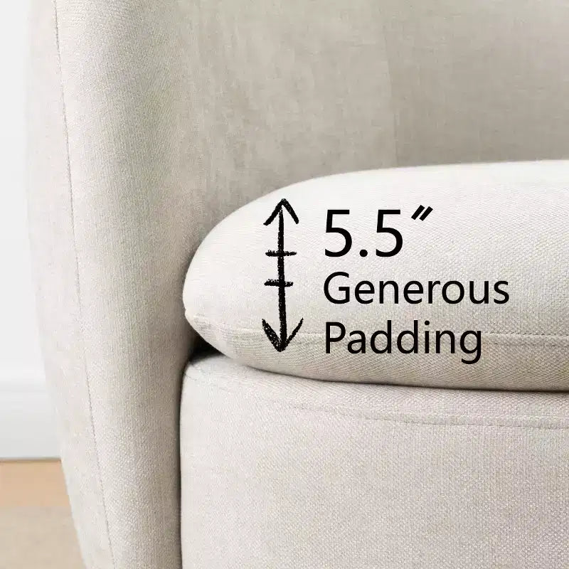 Lot de 2 fauteuils pivotants modernes avec revêtement en tissu, fauteuil lounge pivotant à 360° pour salon, chambre à coucher - Panipeachy