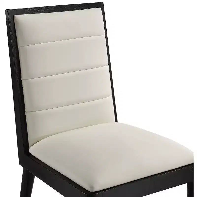 Meridian Furniture, Chaises de salle à manger Bristol en cuir végétalien, Lot de 2