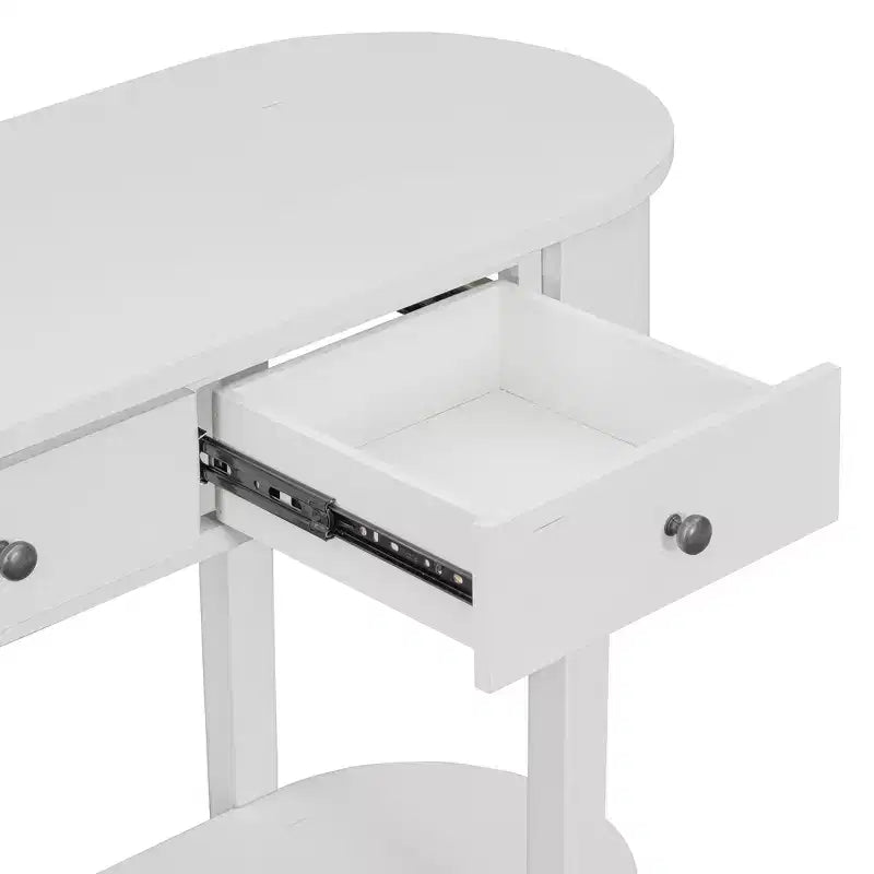 Console rustique Whisen Table d'entrée Table d'appoint avec tiroir à façade cannelée