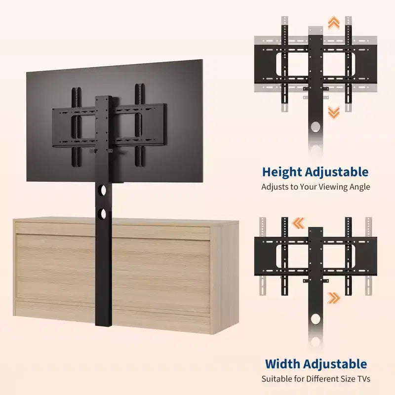 Meuble TV bahut de style campagnard pour téléviseurs jusqu'à 70'', 4 tiroirs, portes en rotin, meuble de rangement en bois, console média pour chambre ou salon