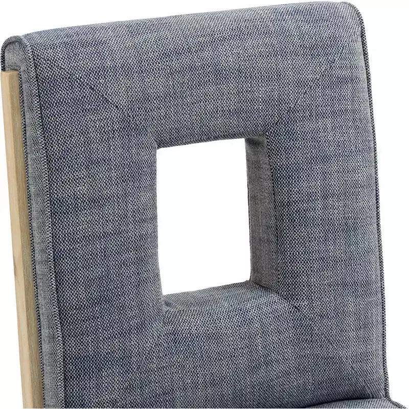 Meridian Furniture, Chaises de salle à manger Gwendolyn en tissu texturé lin, lot de 2