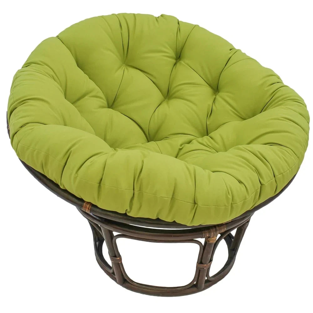 Fauteuil Papasan en rotin Bali 42 po avec coussin en sergé