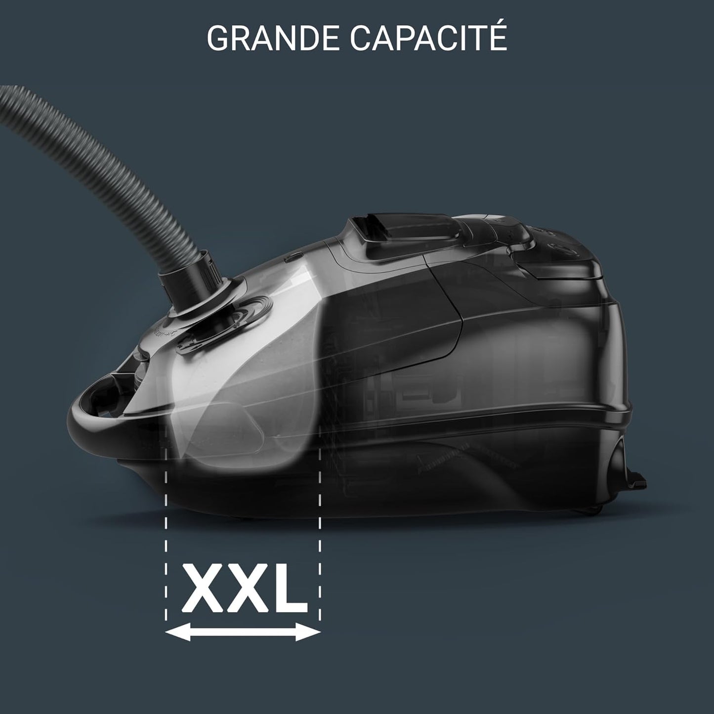 Rowenta Silence Force Effitech Aspirateur avec Sac, Basse Conso, Silencieux 57 DB(A), Filtration Haute efficacité, Rayon d'action 12 m, 4,5L RO7474EA, Rouge Tanin