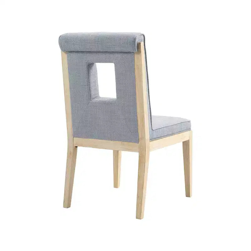 Meridian Furniture, Chaises de salle à manger Gwendolyn en tissu texturé lin, lot de 2