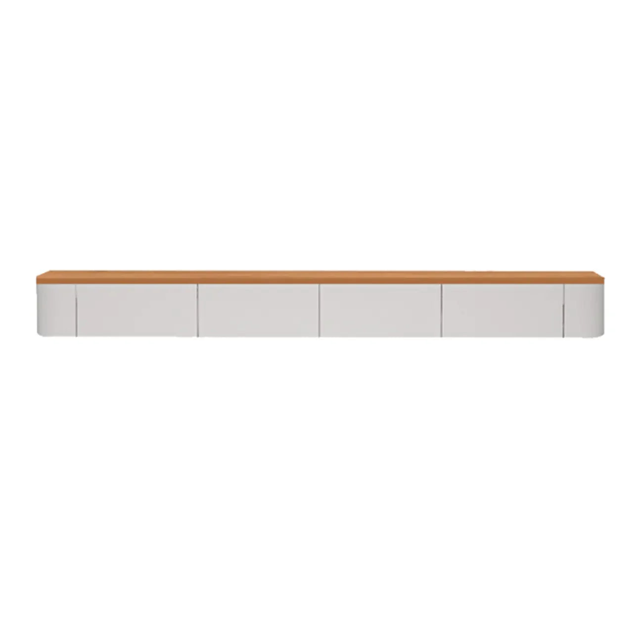 Meuble TV mural contemporain en bois blanc avec tiroirs
