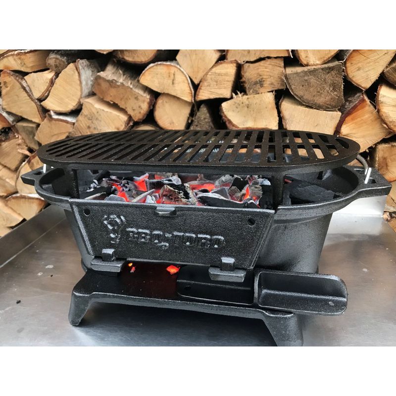 BBQ-Toro Barbecue en fonte avec grille de cuisson 50 x 25 x 23 cm Grill