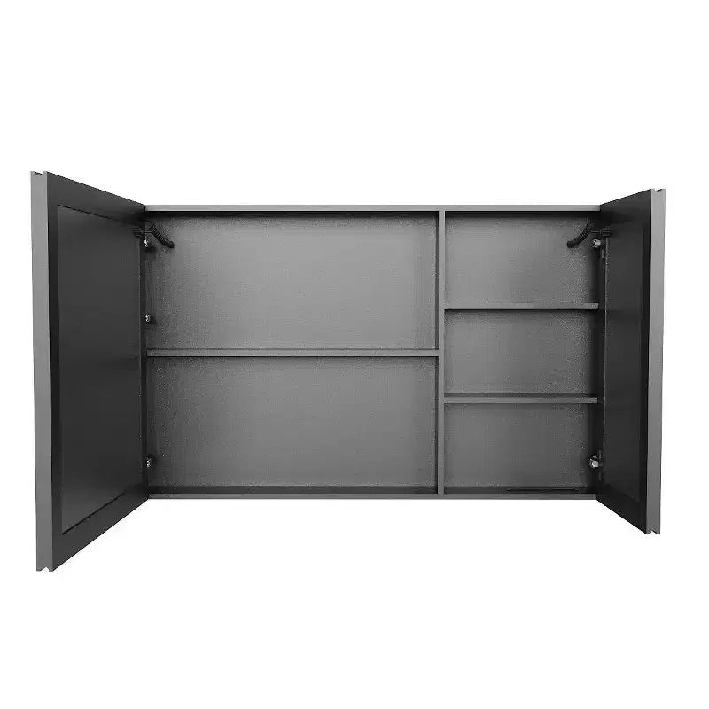 Armoire de toilette murale Zeus & Ruta 39.3x23.6 avec miroir, éclairage blanc uni et anti-buée, étagères de rangement