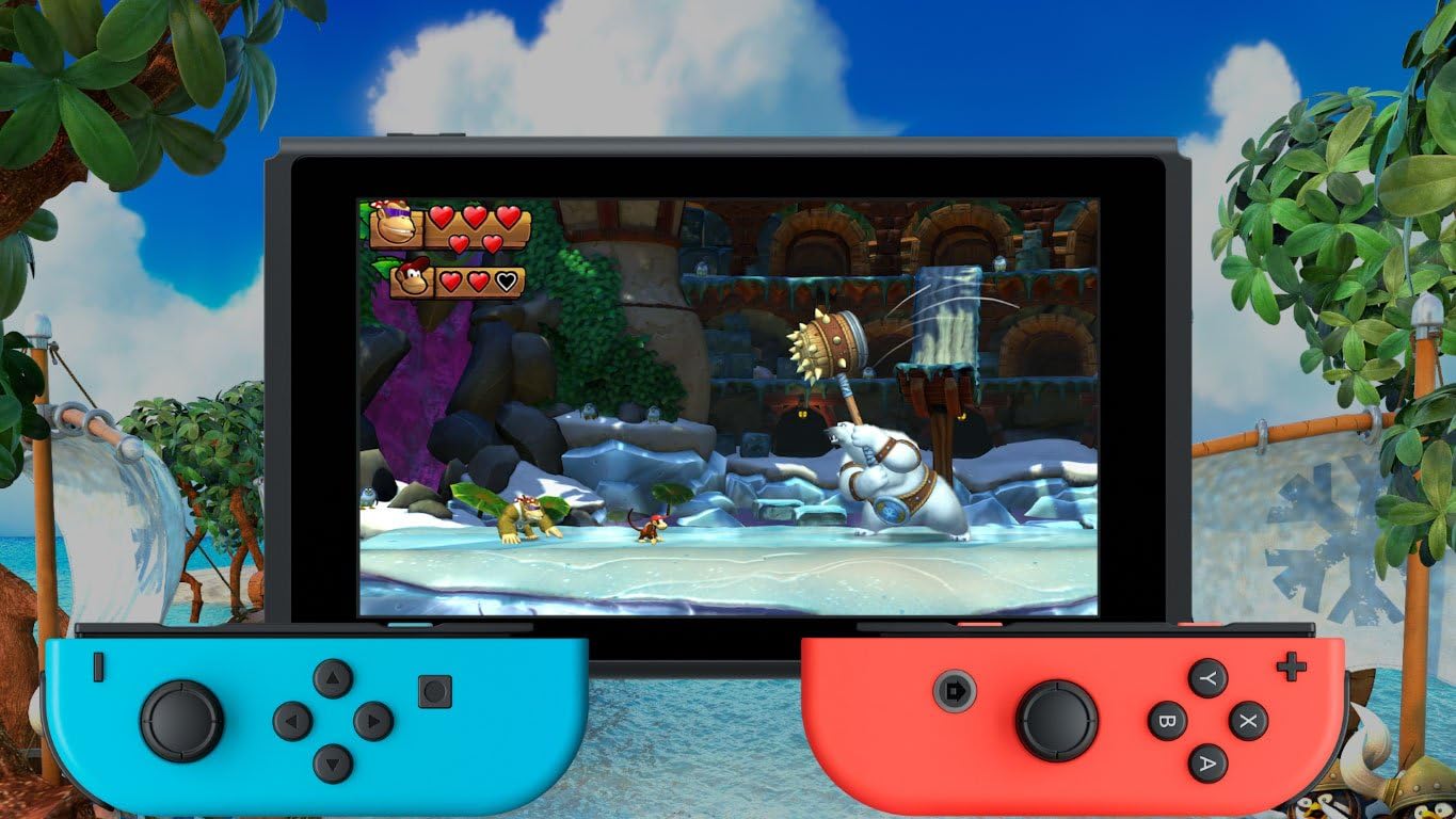 Nintendo Switch Console Rouge/Bleu Néon 32Go Pack + Mario Kart 8 Deluxe + Donkey Kong: Tropical Freeze
