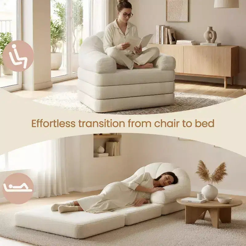 Yaheetech Canapé-Lit Pliant 2 en 1 Fauteuil-Lit Pliable pour Salon, Chambre à Coucher