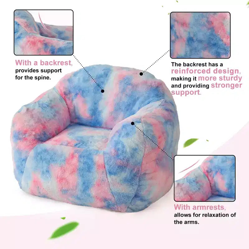 Fauteuil poire oversize en fausse fourrure rembourré de mousse, canapé douillet pour adultes et enfants, parfait pour les jeux vidéo, la lecture et les dortoirs