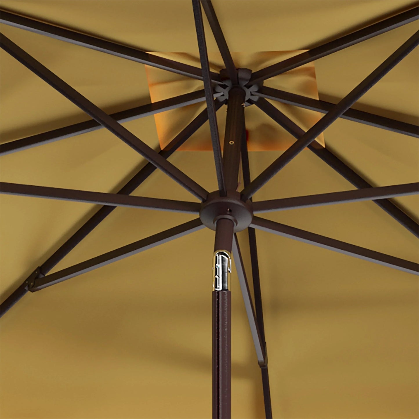 Parasol déporté double toit 274 cm avec cantonnière Kjerstin SAFAVIEH Outdoor
