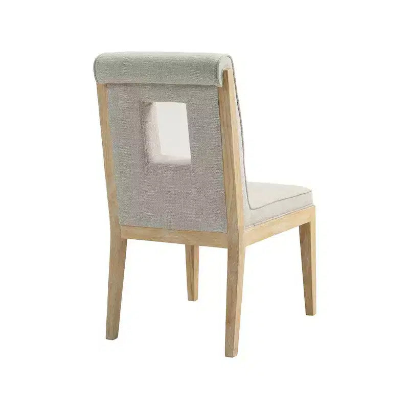 Meridian Furniture, Chaises de salle à manger Gwendolyn en tissu texturé lin, lot de 2