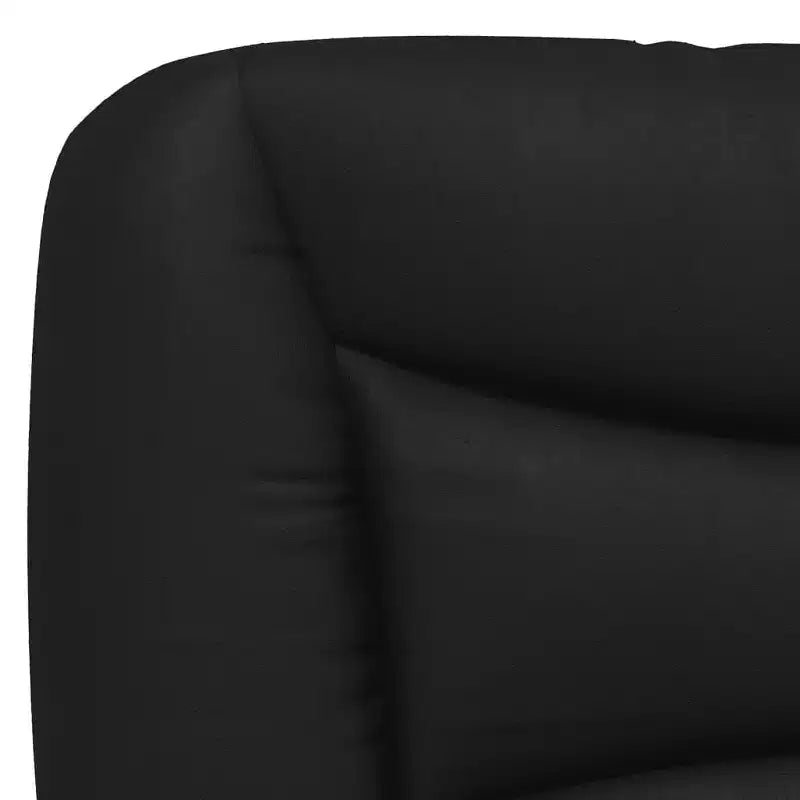 vidaXL Cadre de lit noir taille double avec tête de lit en mousse et bande lumineuse LED - Revêtement en similicuir contemporain - Meubles de chambre à coucher