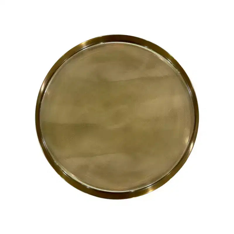 Table d'appoint Royal Hampton de 22 pouces avec base pilier vintage élégante et plateau rond