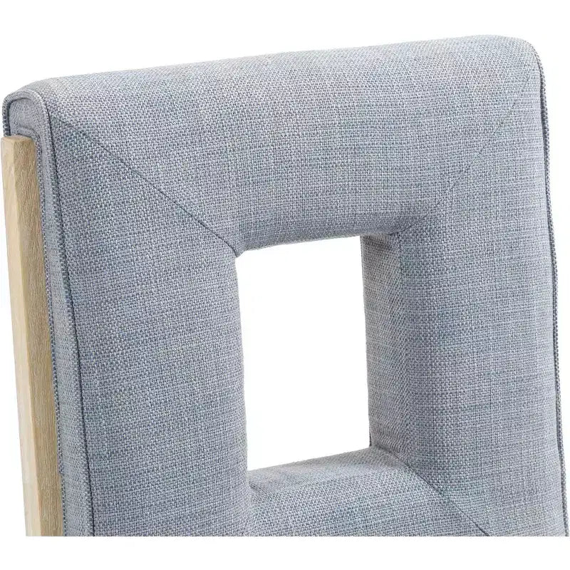 Meridian Furniture, Chaises de salle à manger Gwendolyn en tissu texturé lin, lot de 2