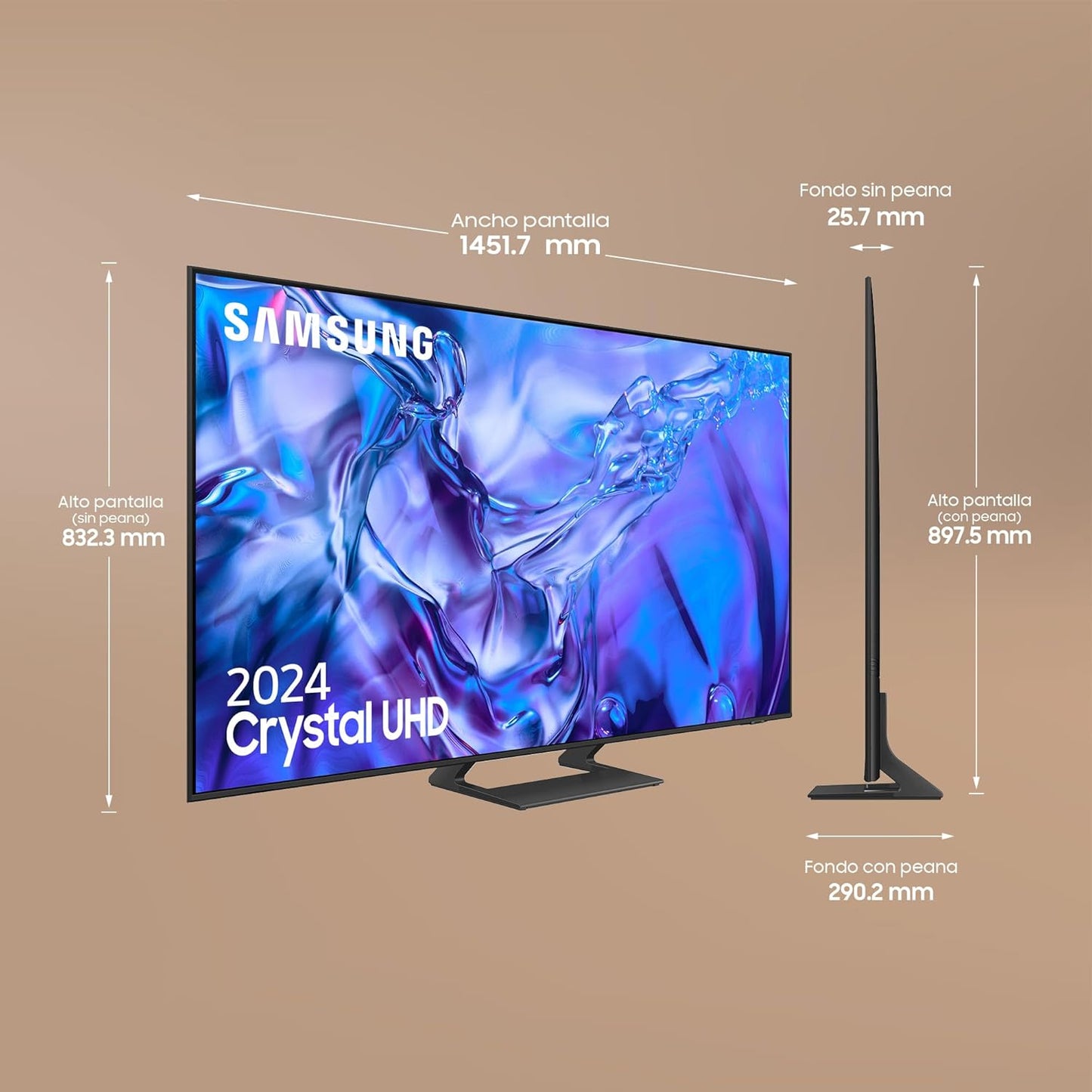 Samsung Téléviseur TU43DU8505 43" (43 Pouces) Crystal UHD 4K Smart TV 2024 [Classe énergétique G]