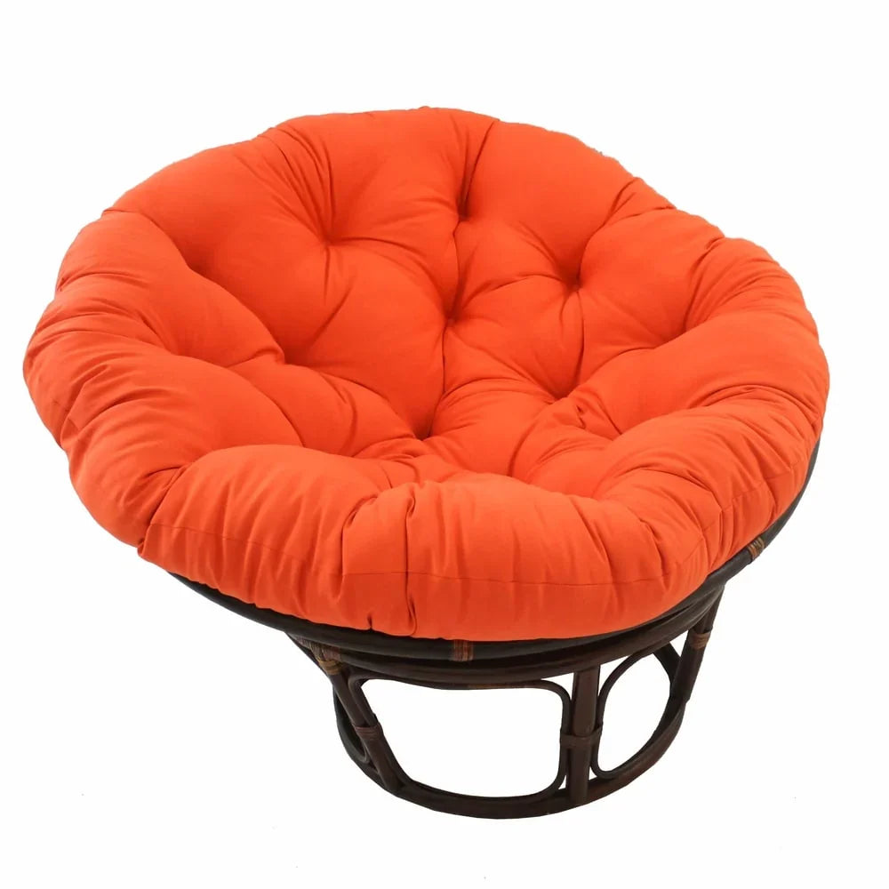 Fauteuil Papasan en rotin Bali 42 po avec coussin en sergé